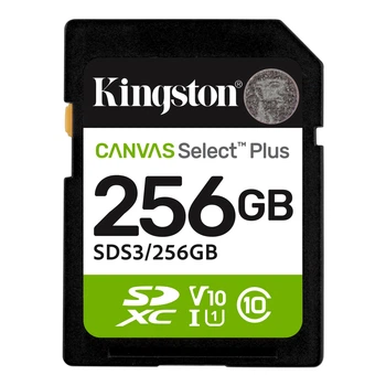 Карта пам'яті Kingston Canvas Select Plus SDXC 256GB UHS I Class 10 V10 (SDS3/256GB)