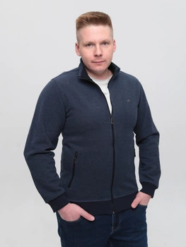 Кофта мужская синяя на молнии 500-2 3XL
