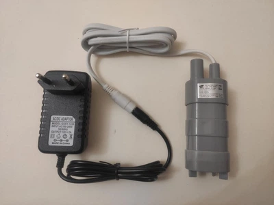 Насос погружной для воды12 В, 1.2 А, 600 л/час + блок питания 12V 2А
