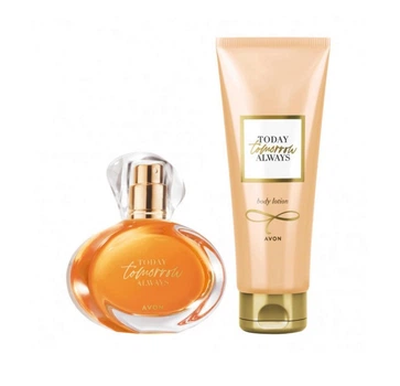 Подарочный набор 2-в-1 Avon Today Tomorrow Always для Нее: Парфюмированная вода Avon TTA Tomorrow (Тудей, Туморов, Олвейс) 50 мл + Парфюмированный лосьон для тела TTA Tomorrow 10 мл