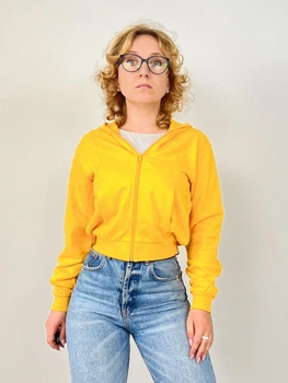 Жіноча толстовка H&M 708027-4 XS(155/80) жовтий (2000004873080)