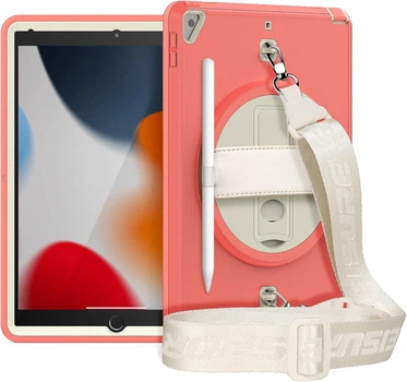 Чохол ARM Cover Apple iPad 8 (10.2" екран) протиударний з ремнем і підставкою 360° Orange
