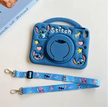 Чехол детский Silikon Power с подставкой и ремешком Stitch Apple iPad 9 (10.2") 2021 Blue