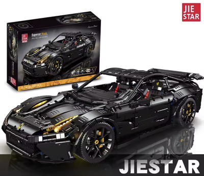 Конструктор машинка Ferrari Black Supercar — 3097 деталей на радіокеруванні, спортивний автомобіль на пульті для 10+