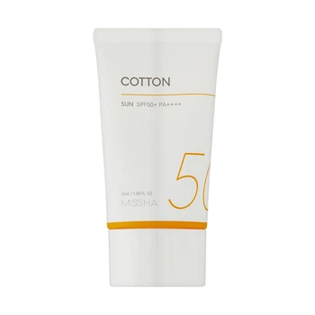 Сонцезахисний крем із оксамитовим фінішем SPF 50+ Missha All Around Safe Block Cotton