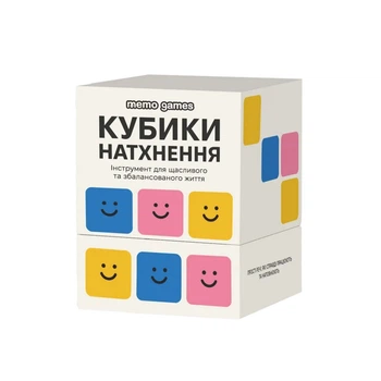 Настільна гра "Кубики Натхнення" Memo Games 0039MG 9 кольорових кубиків + 54 простих дії