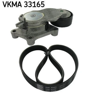Комплект ременя генератора поліклиновий ремінь+ролики SKF VKMA 33165