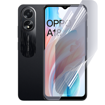 Антишпион приватная плёнка гидрогелевая для смартфона Oppo A18 противоударная прозрачная