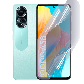 Плёнка гидрогелевая матовая для OPPO A58 (4G) протиударная прозрачная