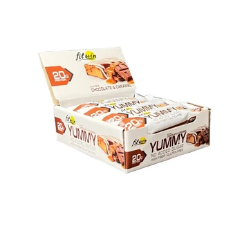 Батончик FitWin YUMMY Bar 36% no added sugar, 12*55 грамм - Шоколад-карамель