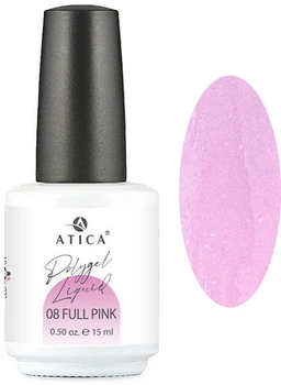 Рідкий полігель Polygel Liquid №08 Full Pink Atica, 15 мл