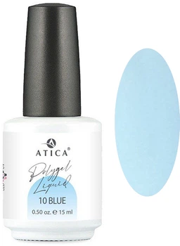 Рідкий полігель Polygel Liquid №10 Blue Atica, 15 мл