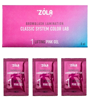 Набір для ламінування у саше 01 Lifting Pink Gel Color Lab ZOLA, 3х1 мл