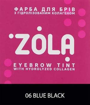 Фарба для вій у саше з окислювачем 06 Blue Black Zola, 2х5 мл