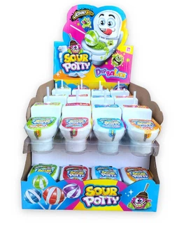 Льодяники з кислим порошком Johny bee Sour Potty Унітази 24 шт