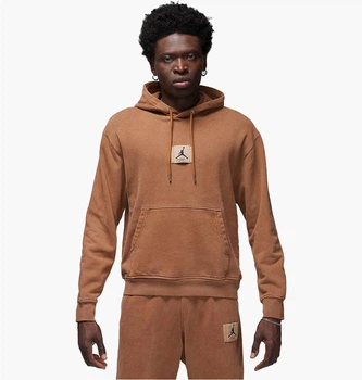 Кофта мужская Jordan Essentials Statement Fleece Washed Pullover S Коричневий FB7290-281