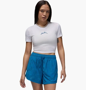 Футболка женская Jordan Slim Cropped T-Shirt S Білий FN5720-100