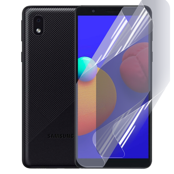 Антишпион приватная плёнка гидрогелевая для смартфона Samsung Galaxy M01 Core SM-M013 противоударная прозрачная