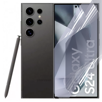 Антишпион приватная плёнка гидрогелевая для смартфона Samsung Galaxy S24 Ultra (SM-S928B) противоударная прозрачная