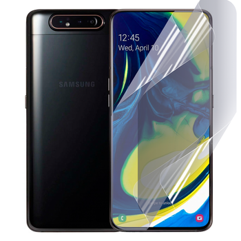 Антишпион приватная плёнка гидрогелевая для смартфона Samsung Galaxy A80 (SM-A805) противоударная прозрачная