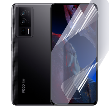 Плёнка гидрогелевая для Xiaomi POCO F5 Pro 5G глянцевая противоударная прозрачная