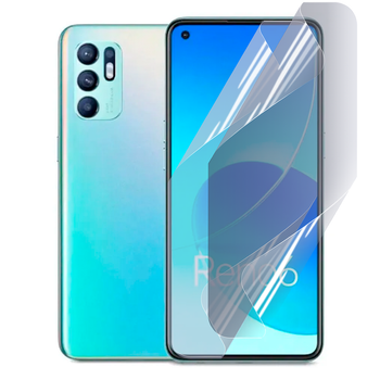 Антишпион приватная плёнка гидрогелевая для смартфона Oppo Reno 6 4G противоударная прозрачная