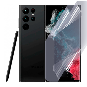 Плёнка гидрогелевая для Samsung Galaxy S22 Ultra (SM-S908B) глянцевая противоударная прозрачная