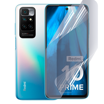 Антишпион приватная плёнка гидрогелевая для смартфона Xiaomi Redmi 10 Prime противоударная прозрачная