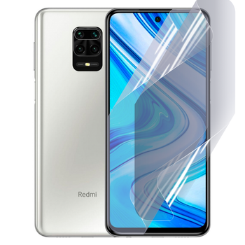 Антишпион приватная плёнка гидрогелевая для смартфона Xiaomi Redmi Note 9 Pro противоударная прозрачная