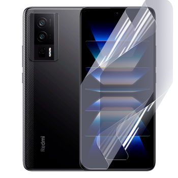 Антишпион приватная плёнка гидрогелевая для смартфона Xiaomi Redmi K60 противоударная прозрачная