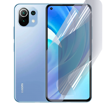 Антишпион приватная плёнка гидрогелевая для смартфона Xiaomi Mi 11 Lite 5G NE противоударная прозрачная