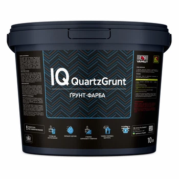 Ґрунт-фарба з кварцевим піском VAMIUT IQ QuartzGrunt, Біла, 10 л.