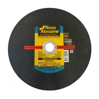 Круг отрезной по металлу NovoAbrasive WM30030 т41 14А 300*3*32 мм