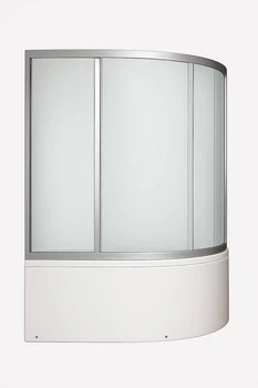 Стеклянная штора на ванную KO&PO 4038 (170) F 145х170 см ассиметричная левая стекло матовое 4 мм (1242237994)