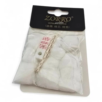 Витратні матеріали для бензинової запальнички формату Zippo: ватний наповнювач, гніт і повстяна прокладка 36521