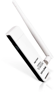 Беспроводной адаптер TP-Link TL-WN722N (150Mbps, USB, внешняя антенна)
