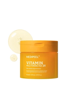 Тонизирующие витаминные пэды Medi Peel Vitamin Mela Toning Pad 2X для лица 50 шт 140 мл