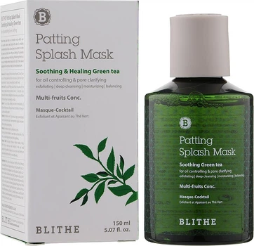 Сплэш-маска Blithe Patting Splash Mask Soothing Green Tea для восстановления кожи 150 мл