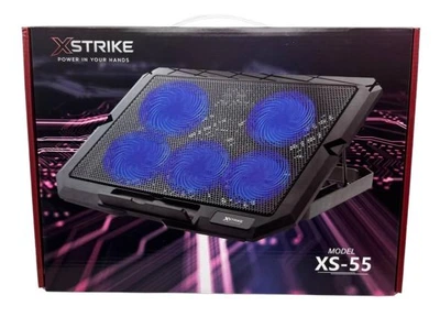 Охлаждающая подставка для ноутбука с 5 встроенными кулерами Xstrike XS-55 15.6-17 дюймов Черная