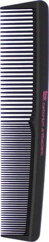 Антибактериальная карбоновая расческа TEK Carbonium Antibacteric Cutting Comb с редкими и густыми зубцами 19х4 см Черная (8021293058709)