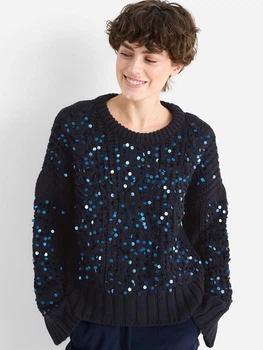 Свитер женский C&A 2228803c37 L-XL Темно-синий (KC1000000055206)