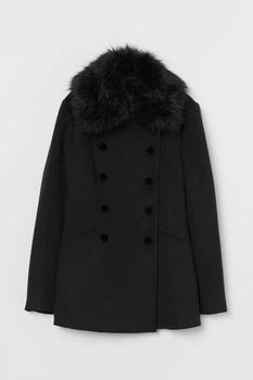 Пальто H&M 34 чорний 7871800