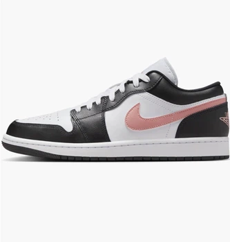Кроссовки мужские Jordan 1 Low White/Black 42 Чорний 553558-165