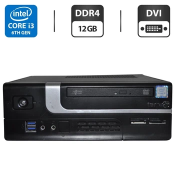 Компьютер Terra SFF / Intel Core i3-6320 (2 (4) ядра по 3.90 GHz) / 12 GB DDR4 / 1000 GB HDD / Intel HD Graphics 530 / DVD-ROM / Без OS б/у