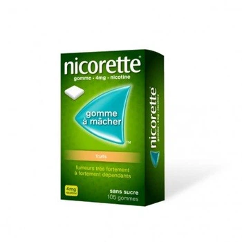 Нікотинова жувальна гумка, Nicorette gomme, Fruits 4мг/105 шт
