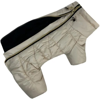 Зимовий комбінезон для собак на блискавці Dogs Bomba Comfort бежевий R-66 8р