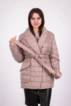 Куртка короткая женская Актуаль 926 плащевка капучино 42