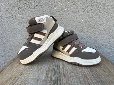 Дитячі демісезонні хайтопи для хлопчиків Apawwa Beige-brown T6526P 22 р, бежевий