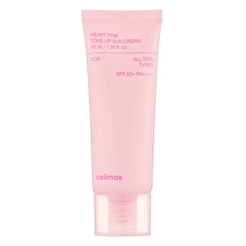 Тонуючий сонцезахисний крем celimax HEART PINK TONE UP SUN CREAM SPF 50+ PA++++, 40 мл