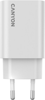 Мережевий зарядний пристрій Canyon OnCharge 30CL 1xPD Type-C 30W White (CNE-CHA30CLW)